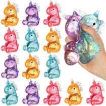 Brinquedos para alívio de estresse Meooeck Unicorn Squeeze para adultos, 12 unidades