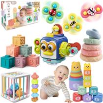 Brinquedos para bebês ELLECK Busy Cube Teether 6-12 meses 1-3 anos