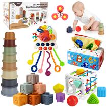 Brinquedos para bebês Montessori EPOGG 6 em 1, 6 a 12 meses com cordão