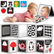 Brinquedos para bebês Topsochir High Contrast Book Flash Cards Mirror