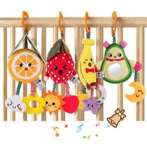 Brinquedos para bebês TUMAMA Hanging Fruit Rattles 0-2 anos de abacate, banana