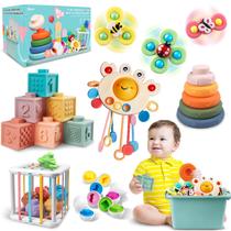 Brinquedos para bebês Weilim Montessori Sensory Bins 6-12 meses 6 em 1