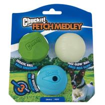 Brinquedos para cães Chuckit Fetch Medley Dog Ball Small Breeds x3 Brinquedos para cães Chuckit Fetch Medley Dog Ball Small Breeds x3
