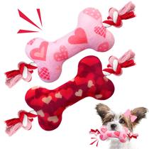 Brinquedos para cães Lepawit Christmas, pacote com 2, Soft Squeaky com corda de algodão Brinquedos para cães Lepawit Christmas, pacote com 2, Soft Squeaky com corda de algodão