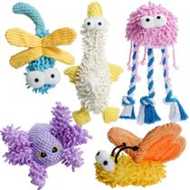 Brinquedos para cães Nocciola Small Medium Chenille Squeaky, 5 pacotes