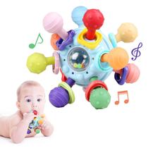 Brinquedos para dentição para bebês Dofaxgo Montessori 0-6 6-12 meses Silico
