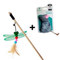 Brinquedos Para Gato Varinha Ratinho E 1 Ratinho Com Catnip