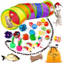 Brinquedos para Gatos ANJIME - 32 Peças com Túnel Arco-Íris e Catnip