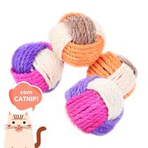 Brinquedos para Gatos Bolinha Sisal Com Ervinha Gato Brinquedos para Gatos Bolinha Sisal Com Ervinha Gato
