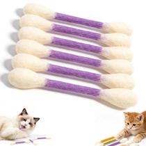 Brinquedos para Gatos em Forma de Cotonete, Kit com 6 Unidades com Catnip e Bastões Resistentes para Morder Brinquedos para Gatos em Forma de Cotonete, Kit com 6 Unidades com Catnip e Bastões Resistentes para Morder