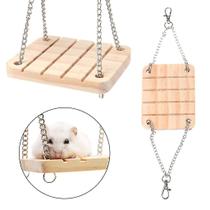 Brinquedos para mastigar Ferret Hammock Swing, madeira segur Brinquedos para mastigar Ferret Hammock Swing, madeira segur