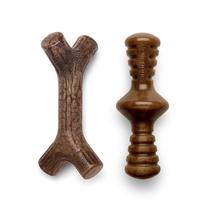 Brinquedos para mastigar para cães Benebone Maplestick/Zaggler, pacote com 2 unidades grandes