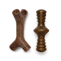 Brinquedos para mastigar para cães Benebone Maplestick/Zaggler, pacote com 2 unidades pequenas