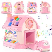 Brinquedos para Menina de 1 Ano, Casa Musical Educativa com Histórias, Letras e Jogos, Presentes de 1º Aniversário para Meninas de 6-12 e 12-18 Meses