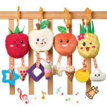 Brinquedos para pendurar bebês OU OU TU Fruit Rattles Plush Crib Mobile Brinquedos para pendurar bebês OU OU TU Fruit Rattles Plush Crib Mobile