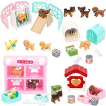 Brinquedos Pet Pretend Play Toys TQQFUN Dog Figures para crianças