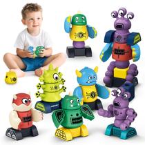 Brinquedos robóticos magnéticos Cooldele STEM para crianças de 3 a 8 anos com caixa de armazenamento