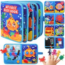 Brinquedos sensoriais Busy Book HYSZXUS para crianças pequenas com 20 atividades