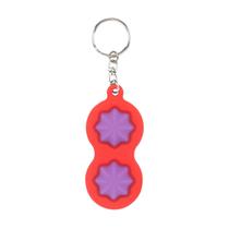 Brinquedos sensoriais de autismo, anis estrelado Fidget, simples brinquedo de chaveiro com bolha de covinha