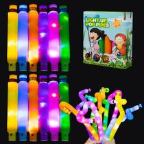 Brinquedos Sensoriais DJBoomy - Tubos Pop com Luzes LED