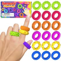 Brinquedos sensoriais Fidget Ring KLT para crianças com autismo, pacote com 18