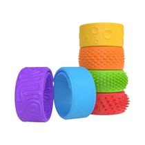 Brinquedos Sensoriais Para Autismo Infantil, 6 Peças De Pulseiras De Silicone Calmantes Texturizadas Brinquedos Sensoriais Para Autismo Infantil, 6 Peças De Pulseiras De Silicone Calmantes Texturizadas