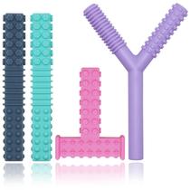 Brinquedos sensoriais para mastigar Maberry Chew Tubes Sticks, pacote com 4 unidades para autistas