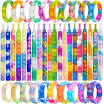 Brinquedos sensoriais Pop Bracelet Bubble Fidget 120 unidades para crianças