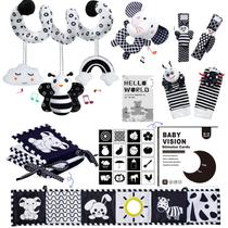 Brinquedos sensoriais Starrykids em preto e branco para bebês