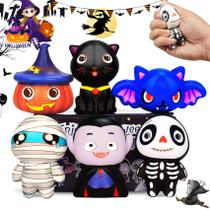 Brinquedos Squishies de Halloween, LAVIZO, 6 pacotes, Pumpkin Vampire