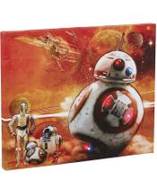 Brinquedos subterrâneos para arte de parede em tela Star Wars BB-8 com luz