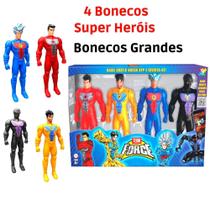 Brinquedos Super Heróis Kit 4 Bonecos Grandes Brinquedo Infantil - Brinquedo Infantil Boneco - Brinquedo Infantil Boneco