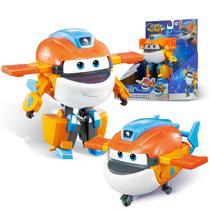 Brinquedos transformadores Super Wings, brinquedos Taki Airplane Transformable Figures de 5 polegadas, bonecos de ação Rescue Bots no modo 2 em 1 para meninos e meninas de 3 a 5 anos, brinquedos divertidos de avião para crianças de 3 a 4 5 6 7
