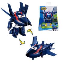 Brinquedos transformáveis Super Wings Agent Chase Airplane de 5 polegadas Brinquedos transformáveis Super Wings Agent Chase Airplane de 5 polegadas