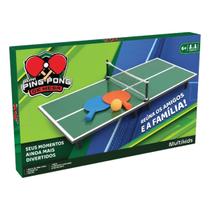 Briquedo Mini Mesa Ping Pong Infantil 60x30cm Portátil com 2 Raquetes Multikids BR2071