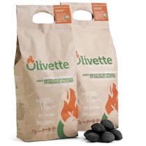 Briquetes de Carvão Vegetal Orgânico Olivette Certificado USDA 3 kg Briquetes de Carvão Vegetal Orgânico Olivette Certificado USDA 3 kg