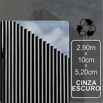 Brise Cinza Escuro de Madeira Ecológica 2,90m x 10cm x 5,20cm