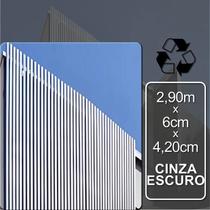 Brise Cinza Escuro de Madeira Ecológica 2,90m x 6cm x 4,20cm