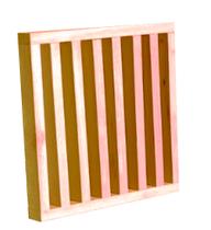 Brise Modular (Breeze) Ripado Madeira Maciça 34x34 cm Sem Pintura NeonX