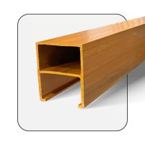 Brise Ripa em WPC P/ Teto Interno Cor Teca 290x5x6cm