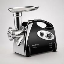 Britânia Moedor de Carne Elétrico 350W Preto 127V com 3 Discos Ajustáveis e Faca em Aço Inoxidável para Preparo de Carne Moída Linguiça e Bolinhos