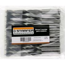 Broca 3 Pontas Para Madeira Starfer 3mm 10 Unidades
