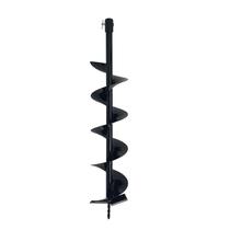 Broca 80x15cm com Pino Trava Para Perfurador de Solo Carbon Fak