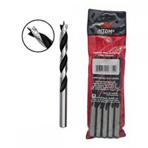 Broca Aco Carbono 3 Ponta Htom 08Mm . / Kit C/ 5 Unidades