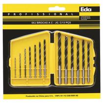 Broca Aco Carbono Madeira Jogo Com 13 Pecas Eda - 6Xj Broca Aco Carbono Madeira Jogo Com 13 Pecas Eda - 6Xj