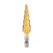 Broca aco escalonada cone 4 a12 mm 06216 - titanium