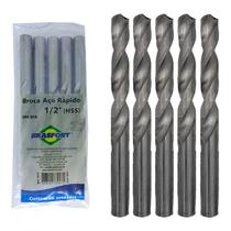 Broca Aco Rapido Brasfort 1/2'' - 7517 - Kit C/5 Pecas Broca Aco Rapido Brasfort 1/2'' - 7517 - Kit C/5 Pecas