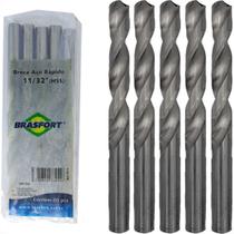 Broca Aco Rapido Brasfort 11/32'' - 7512 - Kit C/5 Pecas