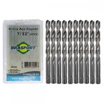 Broca Aco Rapido Brasfort 7/32'' - 7504 - Kit C/10 Pecas