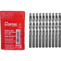 Broca Aco Rapido Cortag (G) 5/32'' - 61944 - Kit C/10 Pecas